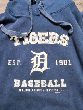 Stitches Navy Blue Tigers Baseball Hoodie